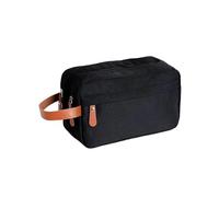 Trousse de toilette pour homme et femme - Organiseur de voyage en tissu Oxford résistant à l'eau, trousse de rasage de grande capacité, trousse de maquillage portable., Noir/blanc, 25*15*10cm, Style