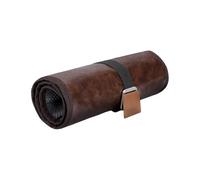 Trousse de toilette pour homme - Étanche - En polyuréthane - Pour rouleau de salle de bain - Compact - Pour les voyages courts - Accessoires de gym - Léger à suspendre, marron, Beauté de masse