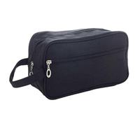 Trousse de toilette pour homme, étanche - Organiseur de trousse de toilette de voyage compact, trousse de toilette avec poignée portable, accessoires de voyage, grand espace de rangement, Noir , Voir