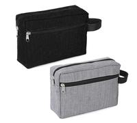 Trousse De Toilette pour Hommes 2 Pièces, Trousse De Toilette De Voyage, Trousse De Rangement De Toilette, Pochette Portable, Trousse De Douche pour Hommes