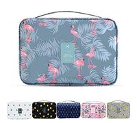 Trousse de Toilette pour Hommes et Femmes,YumSur étanche Voyage Pliable Cosmétique Sac Grande Capacité Organisateur pour Gymnastique Business et Vacance, avec Crochet et poignée Oiseau Bleu