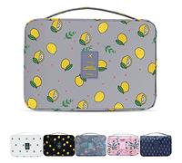 Trousse de Toilette pour Hommes et Femmes,YumSur étanche Voyage Pliable Cosmétique Sac Grande Capacité Organisateur pour Gymnastique Business et Vacance, avec Crochet et poignée