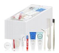 Trousse de toilette pour sans-abri - Fournitures en vrac - Jetables - Taille de voyage - Essentiels pour homme et femme - Pour hôtel, charité, camping, voyage (18 cm, 5 pièces)