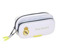 Trousse de Toilette Real Madrid Saison 25/26 pour Voyage, Salle de Sport et Salle de Bain - Trousse de Toilette Real Madrid avec Compartiments, poignée à Suspendre et Fermeture zippée