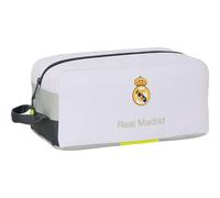 Trousse de Toilette Real Madrid Saison 25/26 pour Voyage, Salle de Sport et Salle de Bain - Trousse de Toilette Real Madrid avec Compartiments, poignée à Suspendre et Fermeture zippée