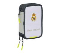 Trousse de Toilette Real Madrid Saison 25/26 pour Voyage, Salle de Sport et Salle de Bain - Trousse de Toilette Real Madrid avec Compartiments, poignée à Suspendre et Fermeture zippée