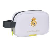 Trousse de Toilette Real Madrid Saison 25/26 pour Voyage, Salle de Sport et Salle de Bain - Trousse de Toilette Real Madrid avec Compartiments, poignée à Suspendre et Fermeture zippée