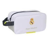 Trousse de Toilette Real Madrid Saison 25/26 pour Voyage, Salle de Sport et Salle de Bain - Trousse de Toilette Real Madrid avec Compartiments, poignée à Suspendre et Fermeture zippée