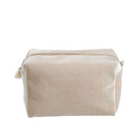 Trousse de Toilette rectangulaire Velours écru - Grand modèle