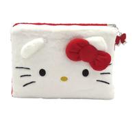 CyP Brands Trousse de toilette Hello Kitty en peluche réversible Kuromi Blanc/Noir Officiel