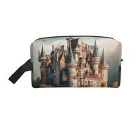 Trousse de toilette romantique avec impression de conte de fées Castle02 pour femmes et hommes, trousse de maquillage de voyage, grande capacité, pochette de rangement pour cosmétiques