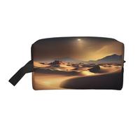 Trousse de toilette Sahara avec imprimé désert pour homme, trousse de toilette de voyage, grande capacité pour femme, blanc, Taille unique