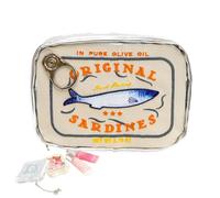 Trousse de toilette - Sardines - Trousse de maquillage - Trousse de voyage en canette - Trousse de toilette - Trousse de voyage - Sac d'organisation cosmétique - Design fufunny conted sardine
