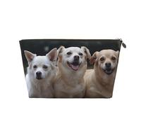 Trousse de toilette sous-marine en cuir - Grande capacité - Portable - Convient pour un usage quotidien et en voyage, Trois chiens, Taille unique