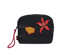 CERDÁ Trousse de toilette de voyage Stranger Things Noir - Grande capacité, fermeture éclair
