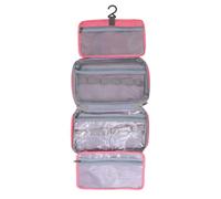 Trousse de Toilette Suspendue Imperméable, Rangement de Voyage | PU Imitation Cation, Fermeture Éclair, Format Cabine, pour Salle de Bain Partagée et Usage Quotidien