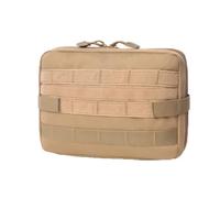 Trousse de toilette tactique beige pour homme, organisateur de voyage avec grande capacité pour le camping militaire, la salle de bain en plein air, polyester robuste, résistant à l'eau, compact et