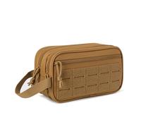 Trousse de Toilette Tactique pour Homme, Trousse de Toilette Compacte, Trousse de Rasage pour Homme, Sac de Douche de Voyage, Pochette à Outils Utilitaire Découpée au Laser EDC, Pochettes Modulaires H