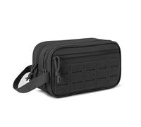 Trousse de Toilette Tactique pour Homme, Trousse de Toilette Compacte, Trousse de Rasage pour Homme, Sac de Douche de Voyage, Pochette à Outils Utilitaire Découpée au Laser EDC, Pochettes Modulaires H