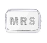 Trousse de toilette transparente de grande capacité pour demoiselles d'honneur et enterrement de vie de jeune fille, Mrs