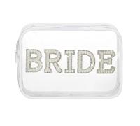 Trousse de toilette transparente de grande capacité pour demoiselles d'honneur et enterrement de vie de jeune fille, Mariée