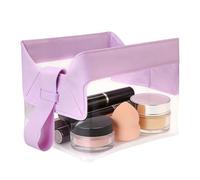 Trousse de Toilette Transparente - Organisateur de Voyage à Pression magnétique, Pochette de Rangement de Maquillage Anti-déversement avec Plusieurs Compartiments, Trousse à Maquillage compacte, pour