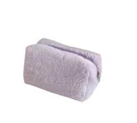 Trousse de Toilette Trousse de maquillage grand sac à cosmétiques de couleur unie fourrure mignonne for femmes trousse de toilette de maquillage de voyage pochette de lavage pochette à stylo en peluch