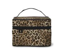 Trousse de Toilette Trousse de Maquillage Organisateur de Voyage Sacs à cosmétiques Motif léopard avec poignée Trousses de Toilette for Femmes Filles(Leopard)