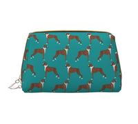 Trousse de Toilette, Trousse de Maquillage, Trousse de Toilette de Voyage Portable avec Fermeture éclair,Chien Boxer Chiens Boxer Chien Mignon Chiens de Compagnie