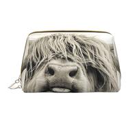 Trousse de Toilette, Trousse de Maquillage, Trousse de Toilette de Voyage Portable avec Fermeture éclair,Vache drôle imprimée