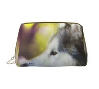 Trousse de Toilette, Trousse de Maquillage, Trousse de Toilette de Voyage Portable avec Fermeture éclair,Parc Bichon Frise Animaux Chiens Bichon Frise Chiens