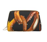 Trousse de Toilette, Trousse de Maquillage, Trousse de Toilette de Voyage Portable avec Fermeture éclair,Délicieux Bretzel