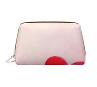 Trousse de Toilette, Trousse de Maquillage, Trousse de Toilette de Voyage Portable avec Fermeture éclair,Cœur Rouge imprimé à Paillettes Roses