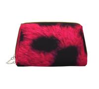 Trousse de Toilette, Trousse de Maquillage, Trousse de Toilette de Voyage Portable avec Fermeture éclair,Imprimé léopard Rose guépard