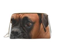 Trousse de Toilette, Trousse de Maquillage, Trousse de Toilette de Voyage Portable avec Fermeture éclair,Chien Boxer au Visage Triste