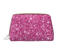 Trousse de Toilette, Trousse de Maquillage, Trousse de Toilette de Voyage Portable avec Fermeture éclair,Paillettes Roses étincelantes