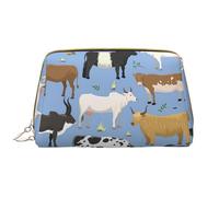 Trousse de Toilette, Trousse de Maquillage, Trousse de Toilette de Voyage Portable avec Fermeture éclair,Aster Blanc Marguerite Jaune