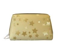 Trousse de Toilette, Trousse de Maquillage, Trousse de Toilette de Voyage Portable avec Fermeture éclair,Beaucoup d'étoiles dorées sans Couture