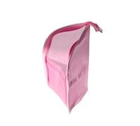 Trousse de Toilette Verticale et étanche pour Le Voyage (1 pièce -Rose) | Pochette de rangement avec support intégré ; organisateur portable pour brosses à dents et pinceaux de maquillage