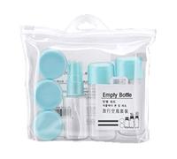 Trousse de Toilette Voyage-Flacon Voyage - 8 Pièces Kit Avion, Flacon Vide 100 ML avec Petits Entonnoirs et boîte pour Le Visage, bâton avec Sac Rangement, Accessoires Shampoo, Creme, Lotion (Bleu)