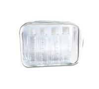 Trousse de Toilette Voyage Transparente - Set Flacon 100ml & Flacon Spray Vide, Kit Avion Contenant cosmetique, Bouteilles Vide pour Liquides Shampoo, Creme, Lotion