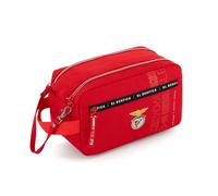 Trousse de Toilette Voyage, Trousse de Rasage SL Benfica Officielle en Polyester Rouge - 14x25x12 cm - Produit sous Licence