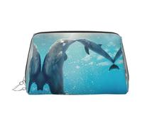 Trousse de toilette Winter The Dolphin - Organiseur de maquillage pour pinceaux de maquillage, rouges à lèvres, Argenté., Taille unique, Trousse de toilette
