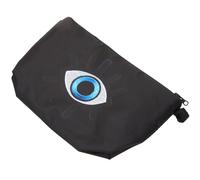 Trousse de Toilette Zippée Noir Polyester Paquet à Œil Maléfique | Malette Rangement Maquillage, Ptable Paquet de Maquillage, Voyage Camping