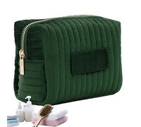 Trousse de voyage cosmétique - Trousse de toilette de luxe en velours, organisateur de maquillage compact, étui de transport souple | Construction élégante et durable, conception à fermeture éclair ré