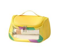 Trousse de voyage de soins de la peau, trousse de maquillage transparente | Sac de rangement transparent imperméable | Mallette de maquillage visible, trousse de toilette de voyage colorée pour la