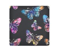 Trousse de voyage en tissu autocollant magique pour maquillage Motif papillons 55 x 55 cm, animal Papillons aquarelle, 21.7x21.7in