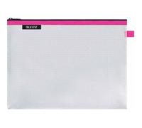 Leitz Trousse de voyage WOW – grande (A4), transparente et résistante à l'eau, rose