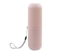 Trousse de voyage pour brosse à dents - Trousse de voyage pour brosse à dents et dentifrice étanche à la poussière - Ensemble de dentifrice multifonction | Support de rangement de dentifrice, rose