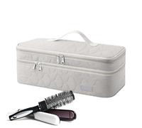 Trousse de voyage pour outils capillaires : double trousse pour ranger sèche-cheveux, outils de coiffure et bigoudis, idéale pour les voyages et la maison.